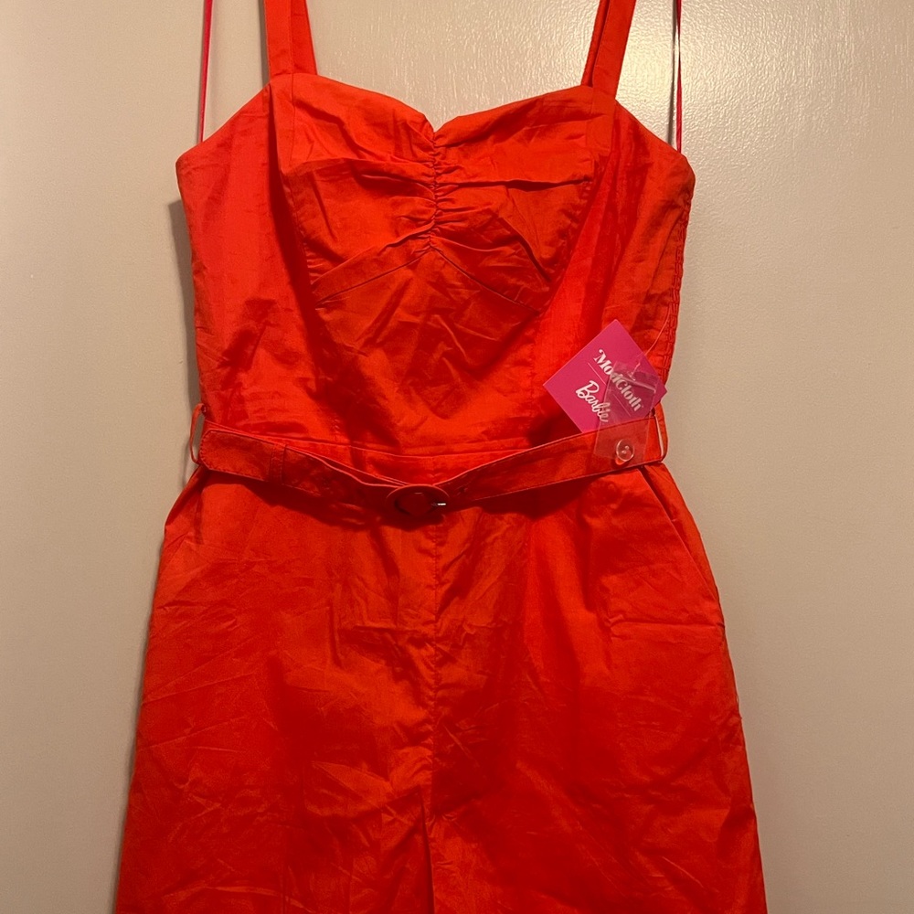 ModCloth x Barbie Orange Retro Romper S NWT